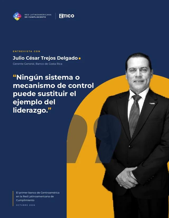 Portada de la entrevista con Julio César Trejos Delgado, gerente general del Banco de Costa Rica.